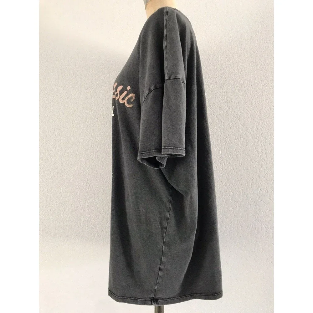 Hollister Gray Short Sleeve Oversized Huntington Beach Surf T Shirt Womens XL - Picture 3 of 7